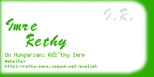 imre rethy business card